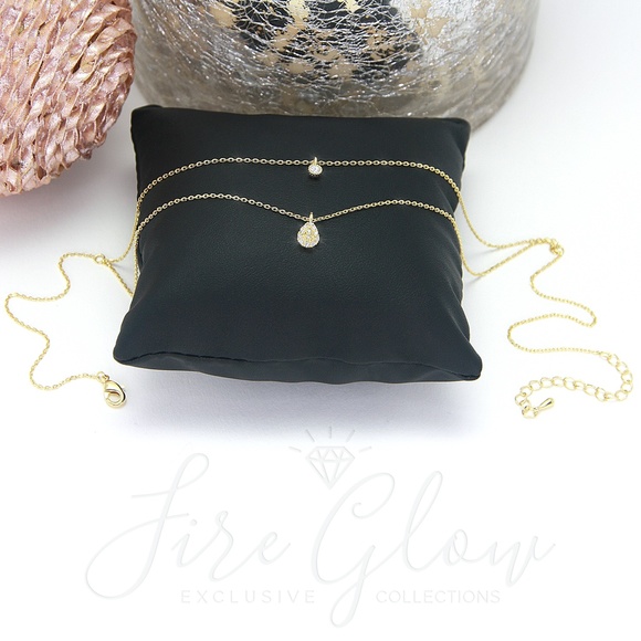 18K Gold Dipped Two Cute Layered Charm Necklace - Picture 11 of 16